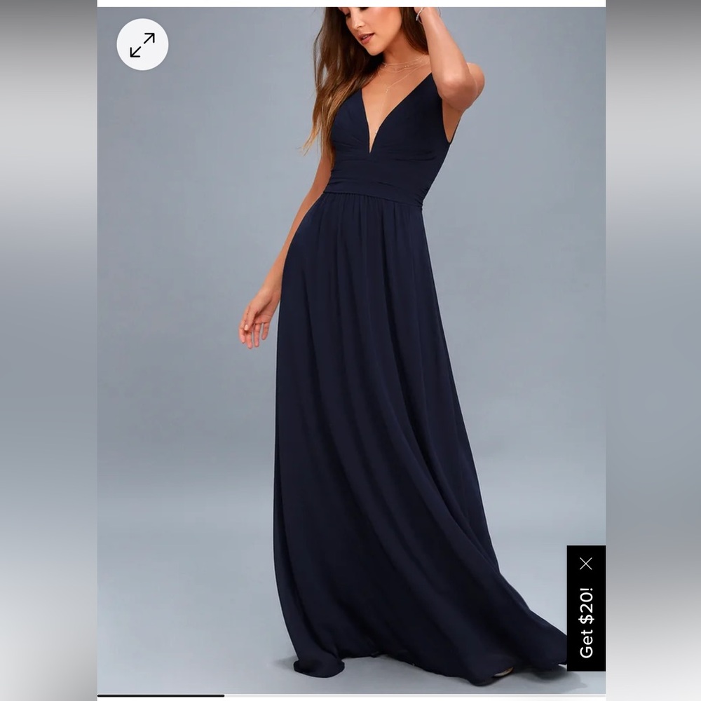 Lulus navy blue bridesmaid dress